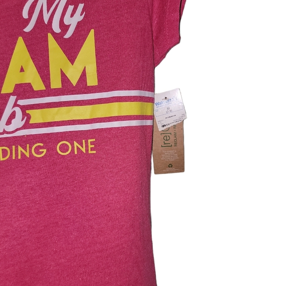 NWT Wound Up "My Dream Job" Pink Short Sleeve Graphic T-Shirt Sz Medium - Picture 4 of 4